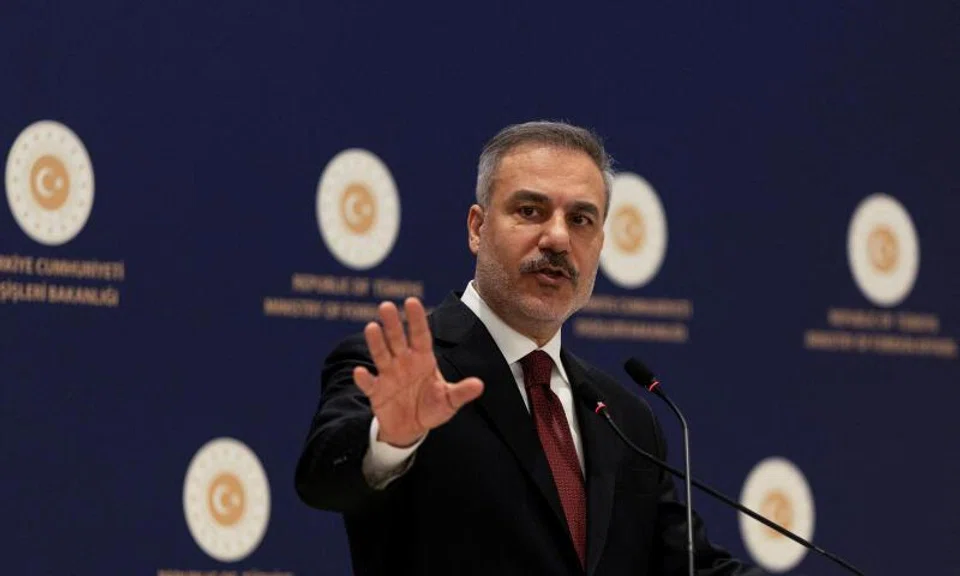Turkish Foreign Minister Hakan Fidan (top) spoke with his Iranian counterpart after the incident, warning against actions that would allow the conflict to spread further across the region.