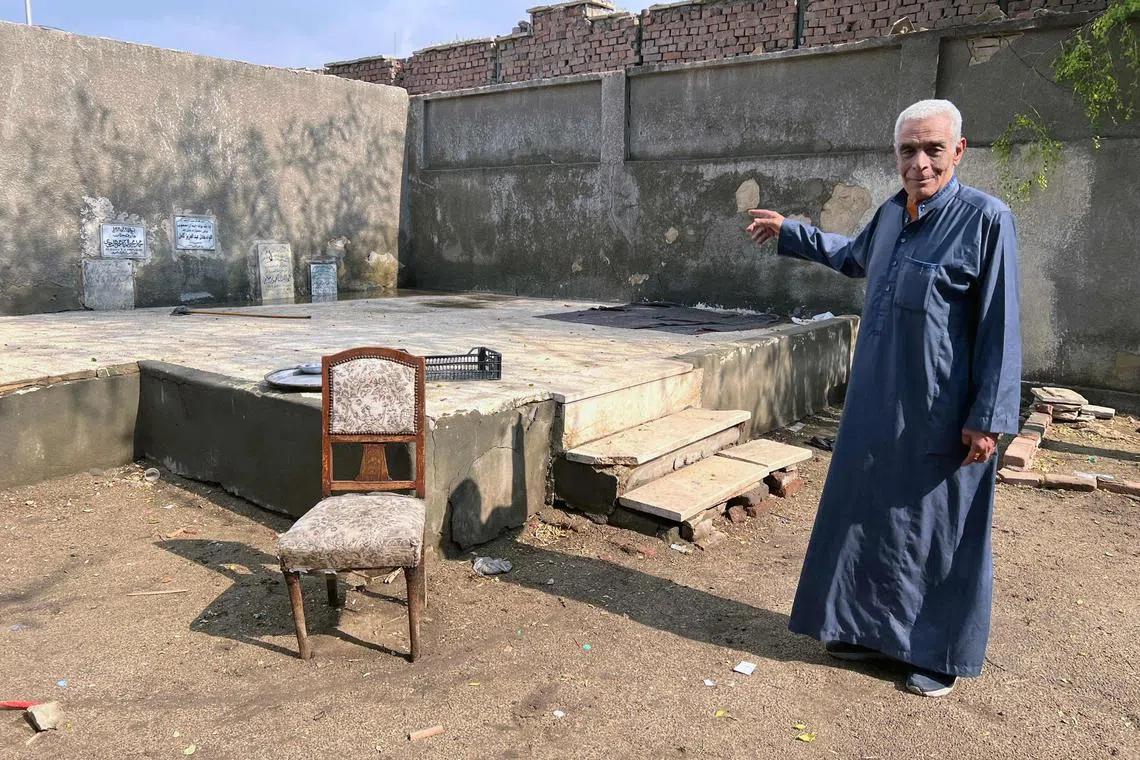 Sayyed al-Arabi, 71, who has lived and guarded a cemetery in Old Cairo for decades