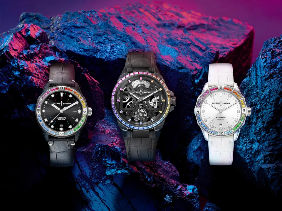 The Blast Tourbillon Rainbow (centre) and Lady Diver Rainbow (in black and in white) Original JPG-UN Rainbow. 