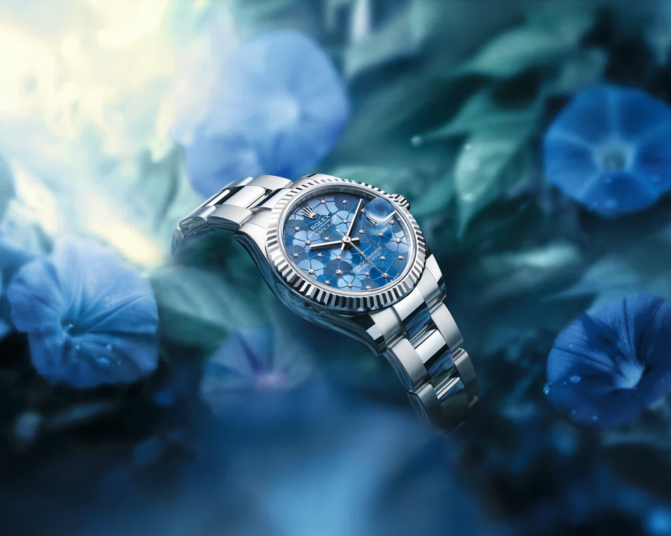 Oyster Perpetual Datejust 31 with azzurro blue dial.