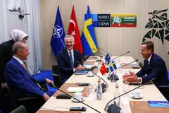 Nato Secretary-General Jens Stoltenberg had convened Turkish President Tayyip Erdogan and Swedish Prime Minister Ulf Kristersson for several hours of talks on the eve of the summit as he sought to finally break the deadlock.