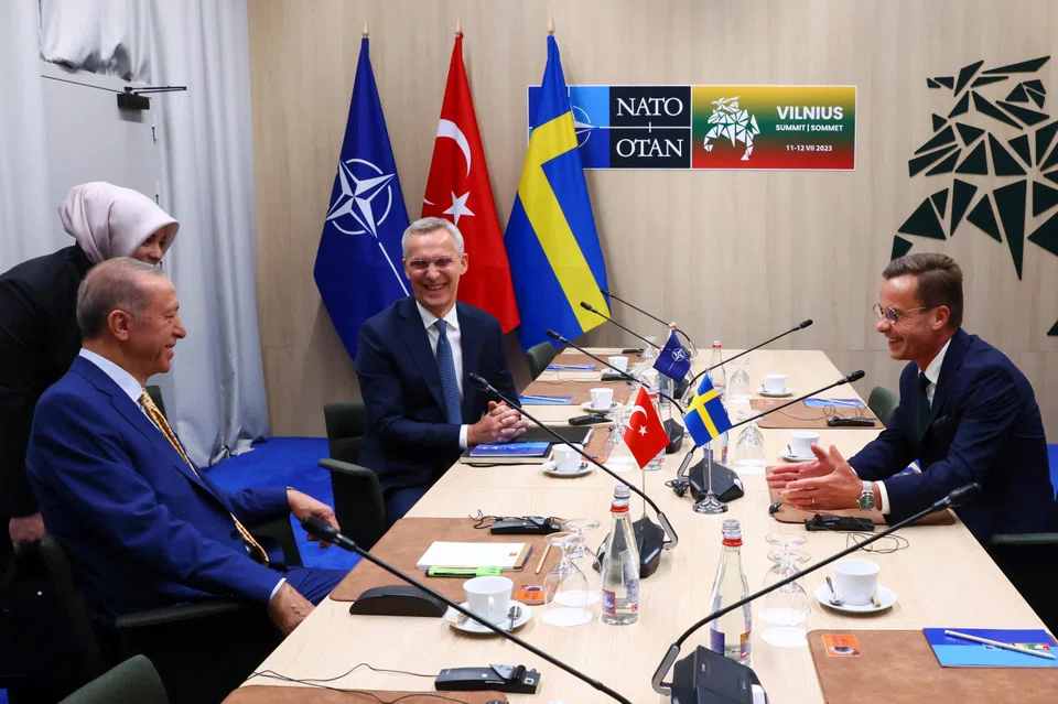 Nato Secretary-General Jens Stoltenberg had convened Turkish President Tayyip Erdogan and Swedish Prime Minister Ulf Kristersson for several hours of talks on the eve of the summit as he sought to finally break the deadlock.