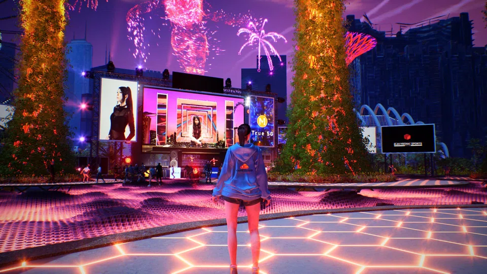 An example of a metaverse concert in Gardens by the Bay. Over three-quarters of respondents to a survey say they would be keen to attend a digital concert.