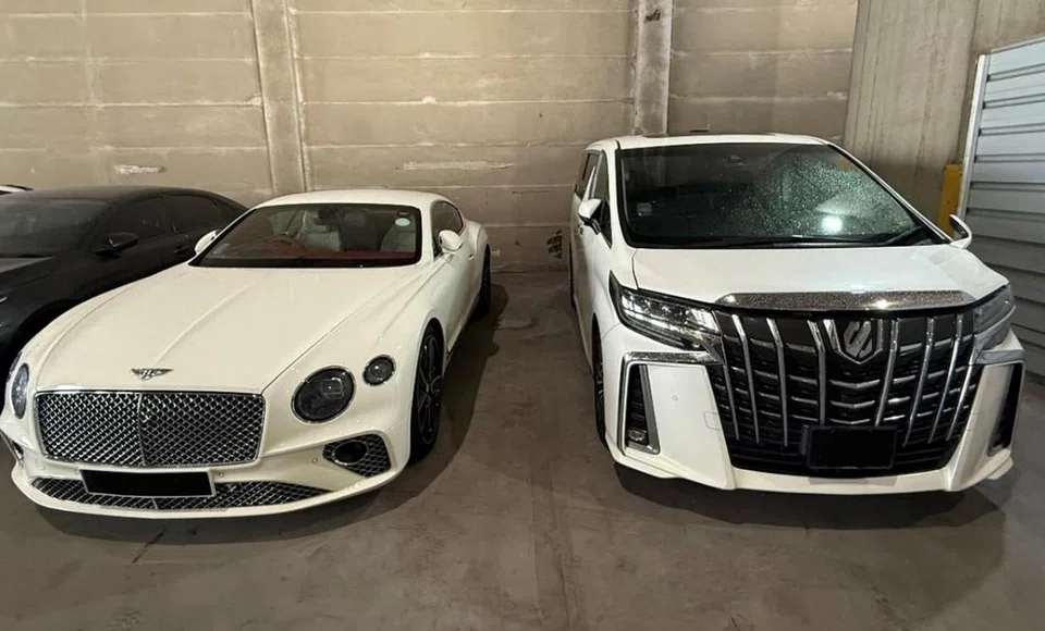 Two cars that were seized.