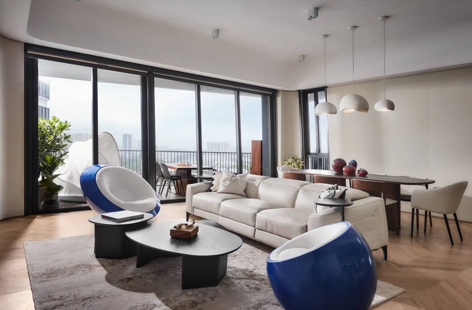 The expanded and brighter living area. 