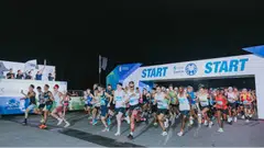 Thousands of runners of the Standard Chartered Singapore Marathon taking off at the start line of the Marathon category on Dec 1, 2024.