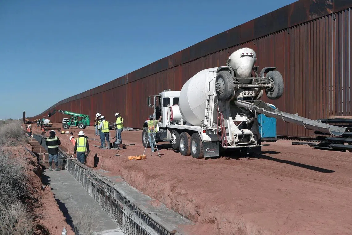 The construction of a black border wall in Santa Teresa, near Ciudad Juarez, is part of a US$4.5 billion Trump administration project to boost US-Mexico border security.