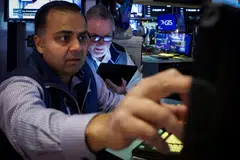 The Dow Jones Industrial Average fell 69.0 points, or 0.16 per cent, at the open to 44,401.38. 