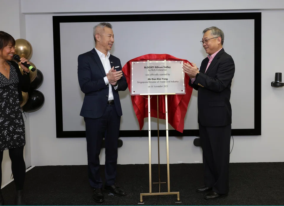The opening of the new office marks a new chapter for BLOCK71, says Minister for Trade and Industry Gan Kim Yong (right) at its opening ceremony.