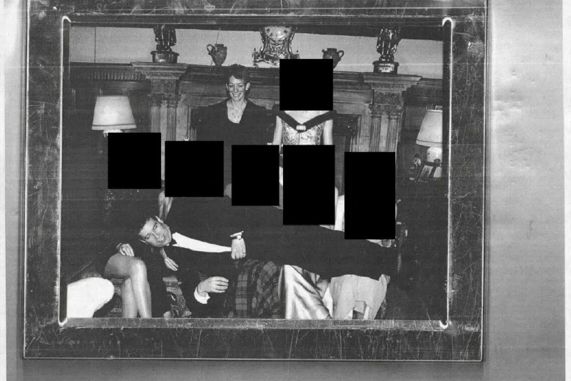 Ghislaine Maxwell and Andrew Mountbatten-Windsor are seen in this image released by the US Department of Justice as part of a trove of documents from its investigation. 