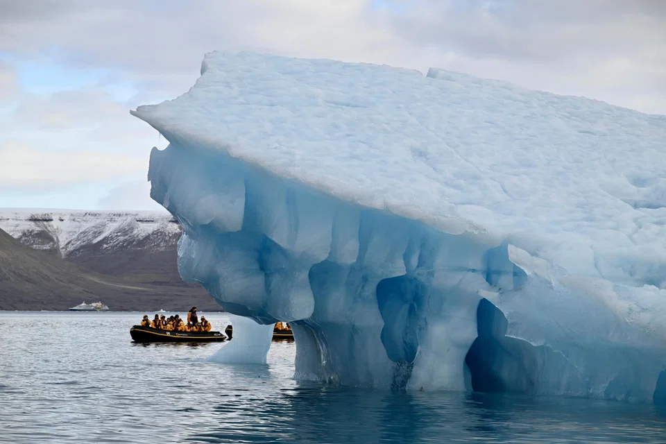 Spectacular icebergs in the Northwest Passage.