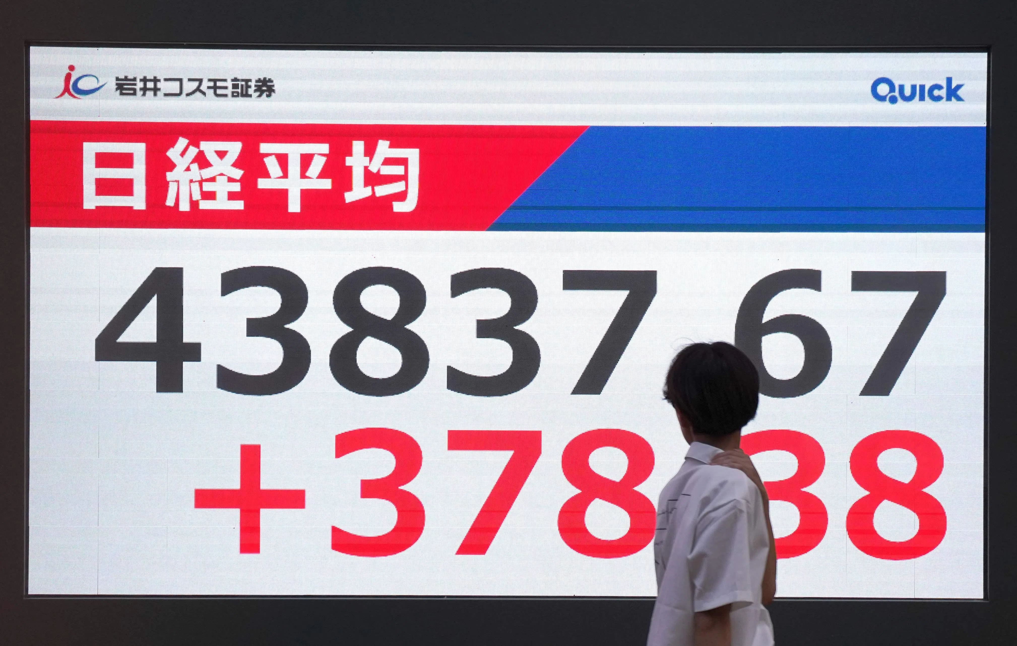 The Nikkei 225 Index jumped 2.8 per cent to 47,061.07 in early Monday trade, while the broader Topix was up 2.1 per cent.