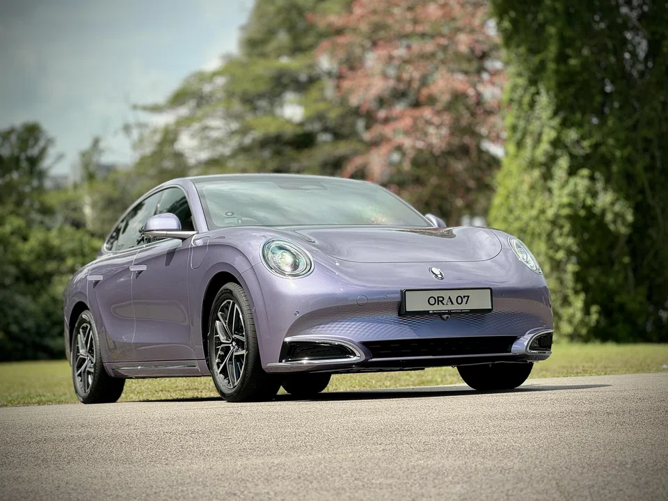 The car is sleek with a stance that is low and wide.