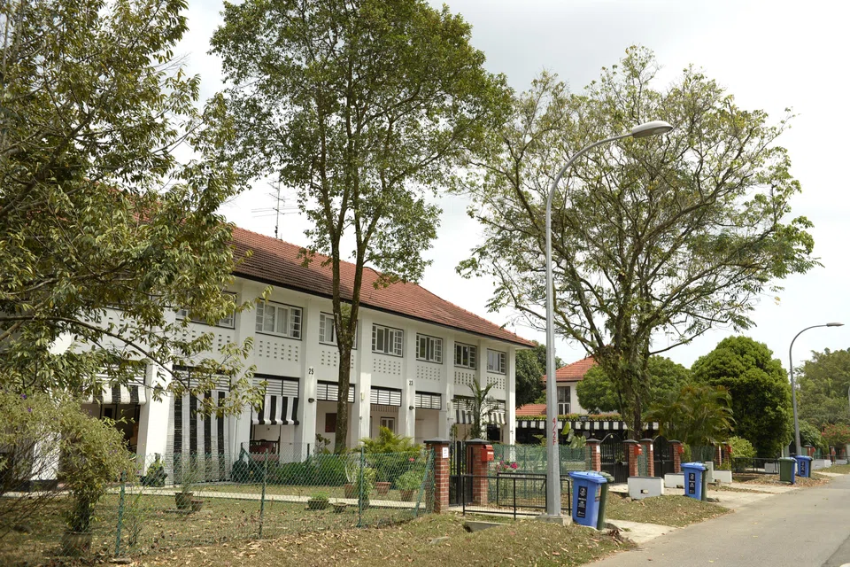 A black-and-white bungalow in Seletar.