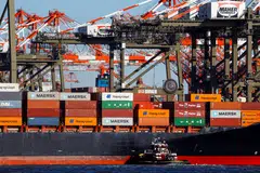 Import prices dipped 0.1 per cent last month, the first decline since September, after a downwardly revised 0.2 per cent gain in February.