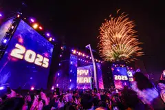 Fireworks from the Taipei 101 skyscraper light up the night sky on Jan 1. 