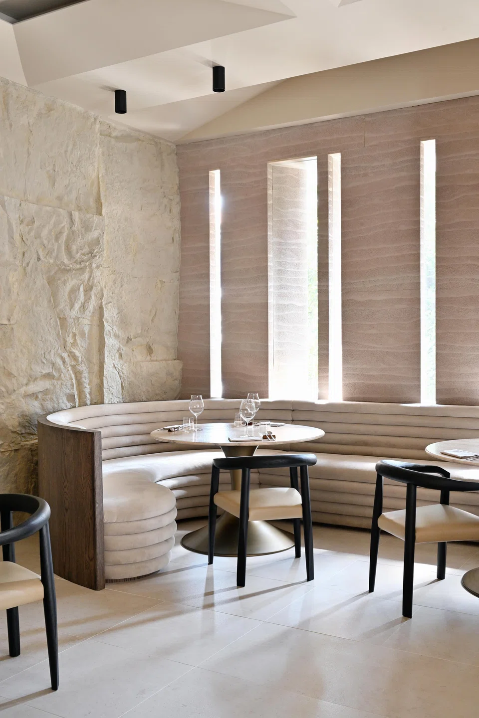 Quietly opulent interiors of Restaurant Fiz.