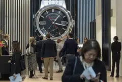 The A. Lange and Soehne booth at the Watches and Wonders fair in Geneva in March. The US overtook China as the top market for Swiss watches in 2021. 