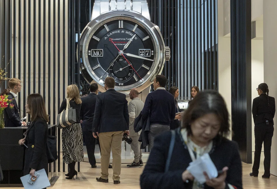 The A. Lange and Soehne booth at the Watches and Wonders fair in Geneva in March. The US overtook China as the top market for Swiss watches in 2021. 