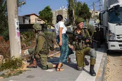 Israeli soldiers on guard in Sderot, Israel where Hamas gunmen attacked as part of a multi-faceted assault on Oct 8, 2023. Israel’s military is now on a war footing, with Prime Minister Benjamin Netanyahu having called an emergency meeting of security officials on Saturday.