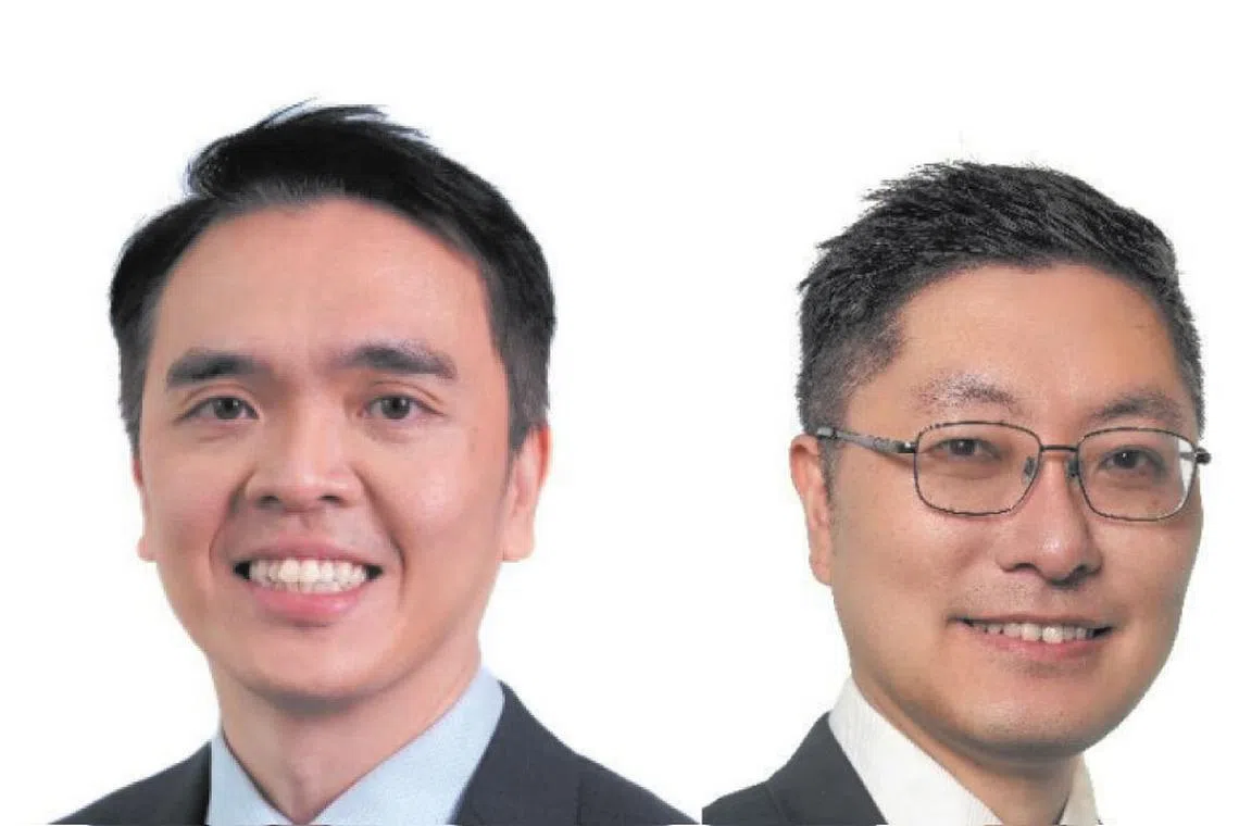 Ang Wee Keong (left), who is the assistant chief executive of international at IMDA, will concurrently be MPA's
chief executive designate from May 1 to Jun 15. Teo Eng Dih (right) will take over his new role at the Ministry of Transport on Jun 16.