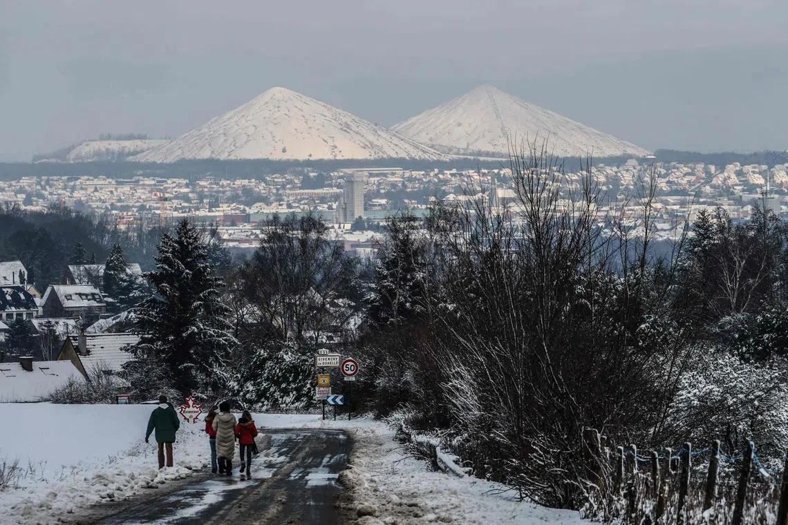 Freezing weather in northern France.