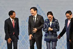 From left: Philippine President Ferdinand Marcos Jr, PM Wong, Thailand's PM Paetongtarn Shinawatra and Vietnam's PM Pham Minh Chinh.
