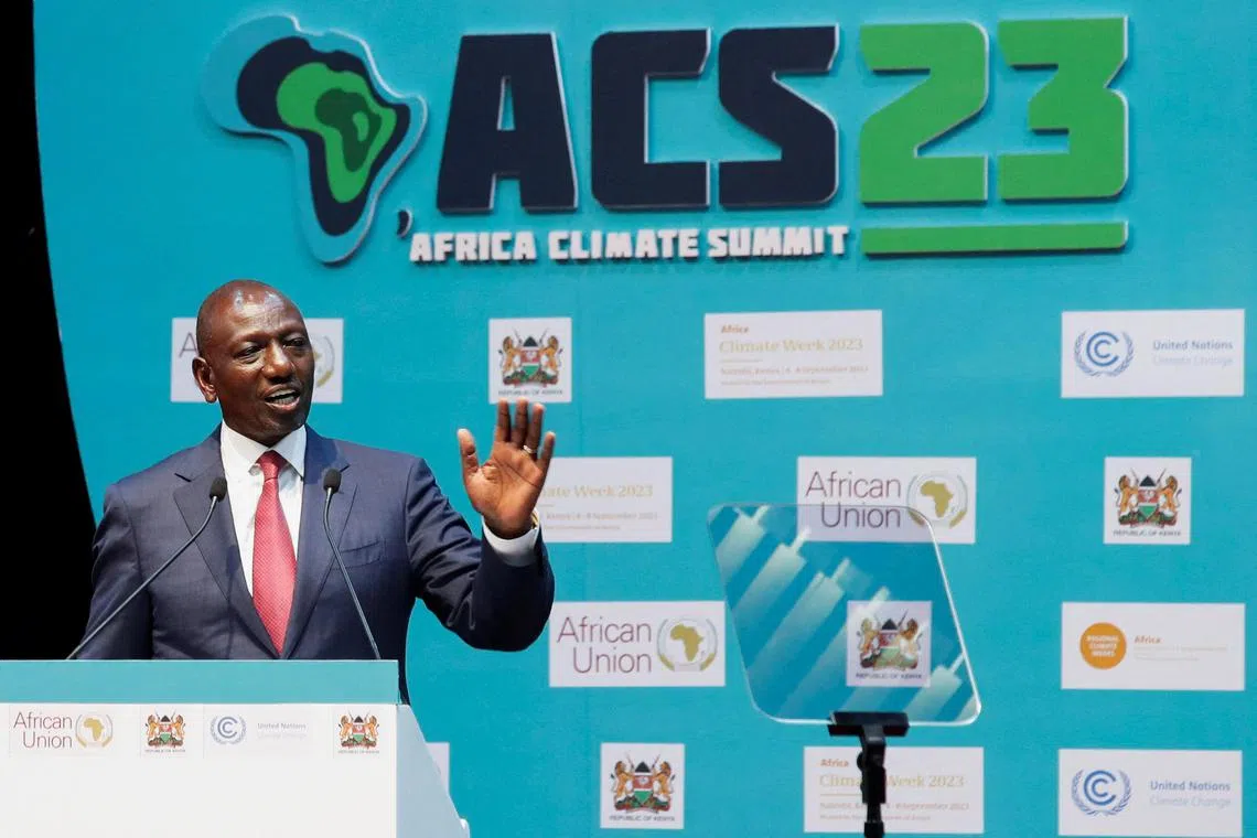 At the inaugural Africa Climate Summit, Kenyan President William Ruto proposed granting African countries a ten-year “grace period” on interest payments.