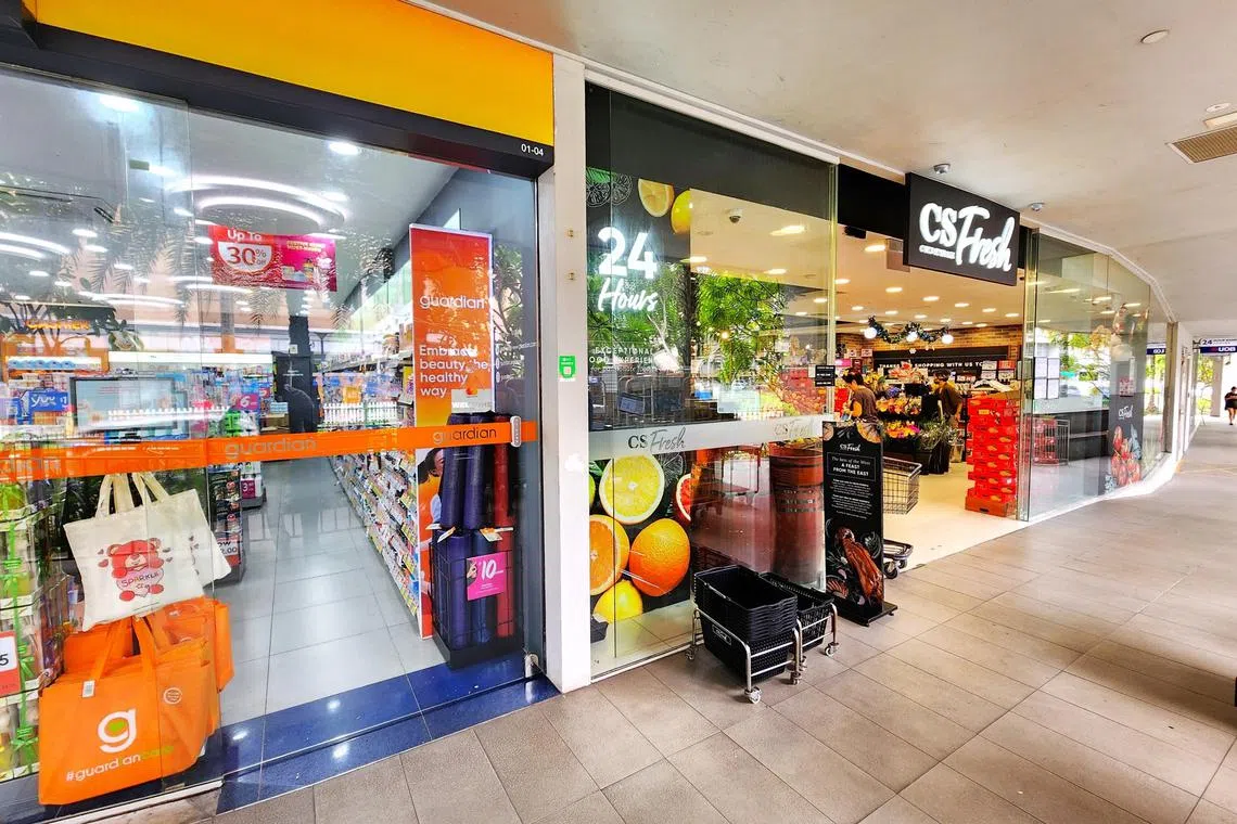 DFI will enter into a long leaseback arrangement for the 10,624 sq ft space at Siglap V, allowing CS Fresh and Guardian to continue operating there.