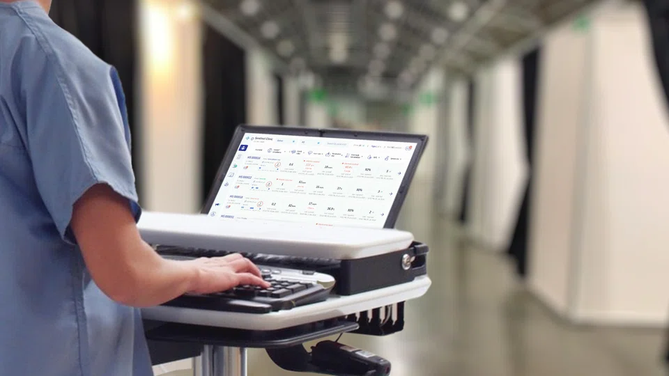 Biofourmis' web-based dashboard allows doctors to receive real-time information on their patients' vital signs.