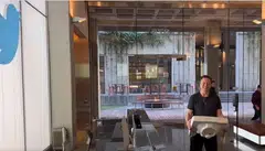 Elon Musk posted video of himself walking into the social network’s California headquarters carrying a sink on Wednesday.