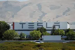 The Tesla factory is seen in Fremont, California, U.S. June 22, 2018.  The electric car manufacturer plans to lay off an additional 601 employees in the state.