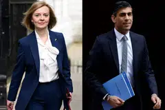 Liz Truss (left) and Rishi Sunak will take part in a TV debate on Monday (Jul 25), followed by the first in a series of 12 hustings in front of members of the Conservative Party on Thursday