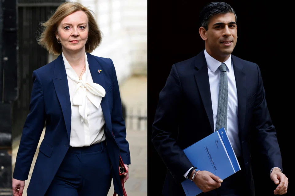 Truss(left), who last week held a 24-point lead over Sunak among Conservative Party members according to YouGov, has repeatedly warned that Sunak’s plans will tip Britain into recession.