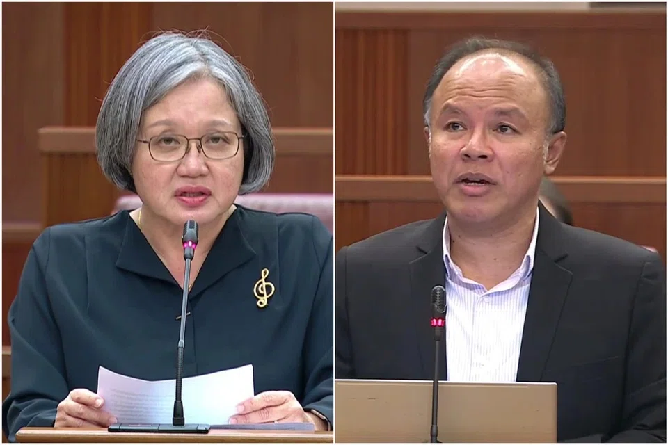 Sylvia Lim (left) and Faisal Manap are the chair and vice-chair of the Workers' Party respectively.