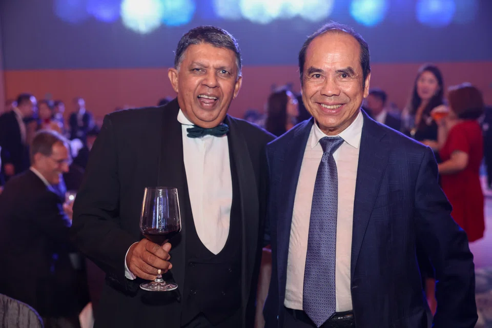 Patrick Daniel (left), who co-founded E50 with Willie Cheng, and Sam Goi, executive chairman of Tee Yih Jia Food Manufacturing.
