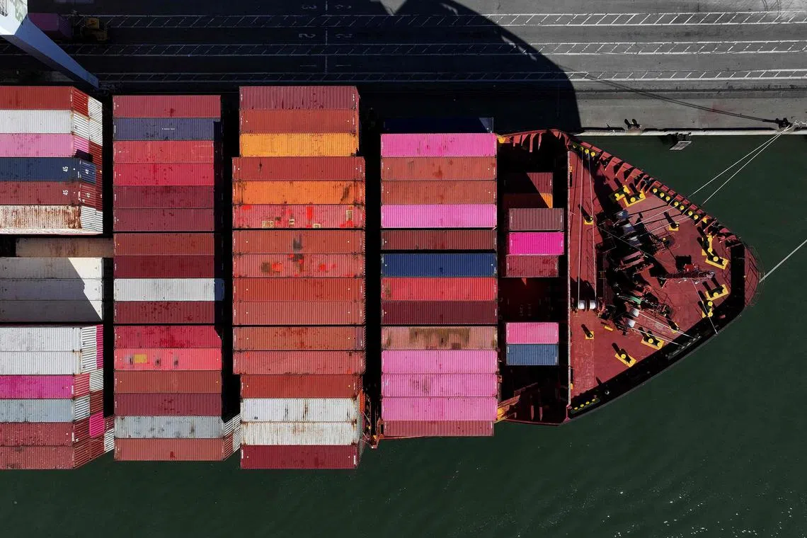A container ship at the Port of Oakland, California. Trade policy uncertainty is a cause of concern among market watchers.