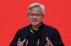 Nvidia CEO Jensen Huang speaks at the opening ceremony of the third China International Supply Chain Expo (CISCE) in Beijing, China, July 16, 2025.