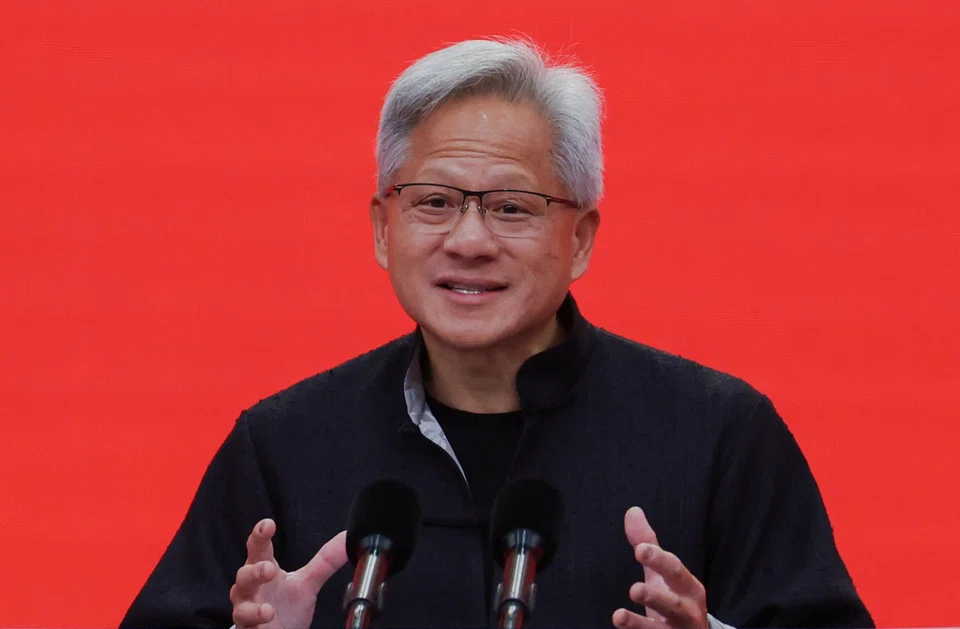 Nvidia CEO Jensen Huang speaks at the opening ceremony of the third China International Supply Chain Expo (CISCE) in Beijing, China, July 16, 2025.