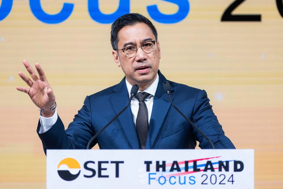 Bank of Thailand Governor Sethaput Suthiwartnarueput speaks during the Thailand Focus Forum in Bangkok, Thailand, Aug 28, 2024. 