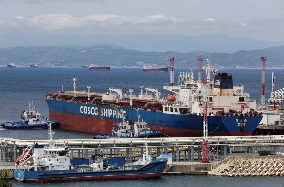 The Kozmino crude oil terminal near the port city of Nakhodka, Russia. Russia exports some 4 million barrels of crude per day by sea, which requires hundreds of tankers.