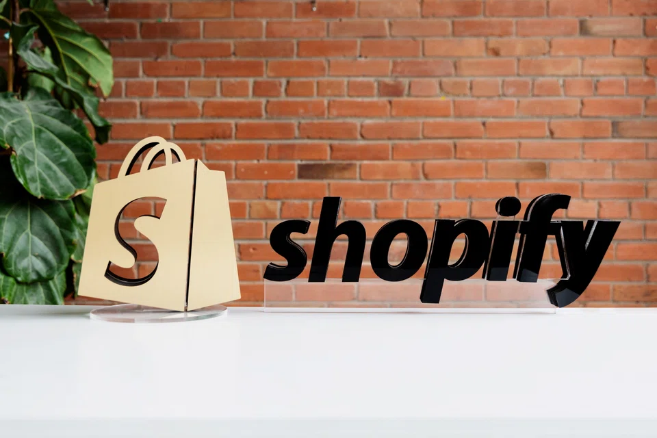 The Shopify logo is seen in this handout image acquired by Reuters on June 22, 2022. 