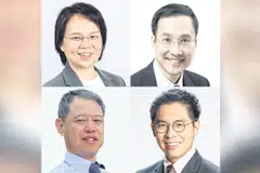 (Clockwise from top left) Ngiam Siew Ying, Augustin Lee, Kenneth Er and Chng Kai Fong will take on new portfolios. 