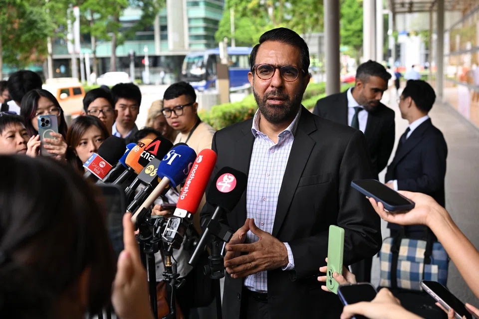 Leader of the Opposition and Workers' Party chief Pritam Singh speaking to the media outside the Supreme Court on Dec 4, 2025.