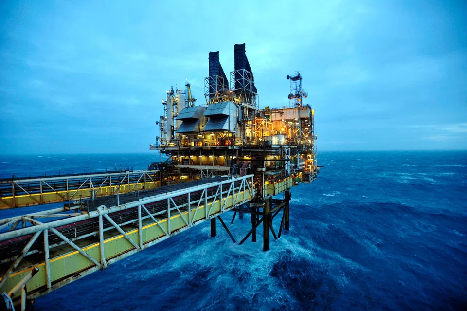 An oil platform in the North Sea, where the UK government is looking to increase oil and gas extraction. As some governments soften their stance over their net-zero promises, central banks have been slowly emerging as key stakeholders in facilitating the green transition.