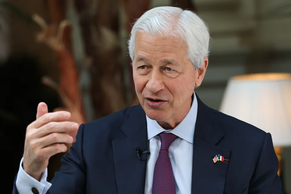 Risks include huge deficits, inflationary factors, and geopolitical risk, Jamie Dimon says.