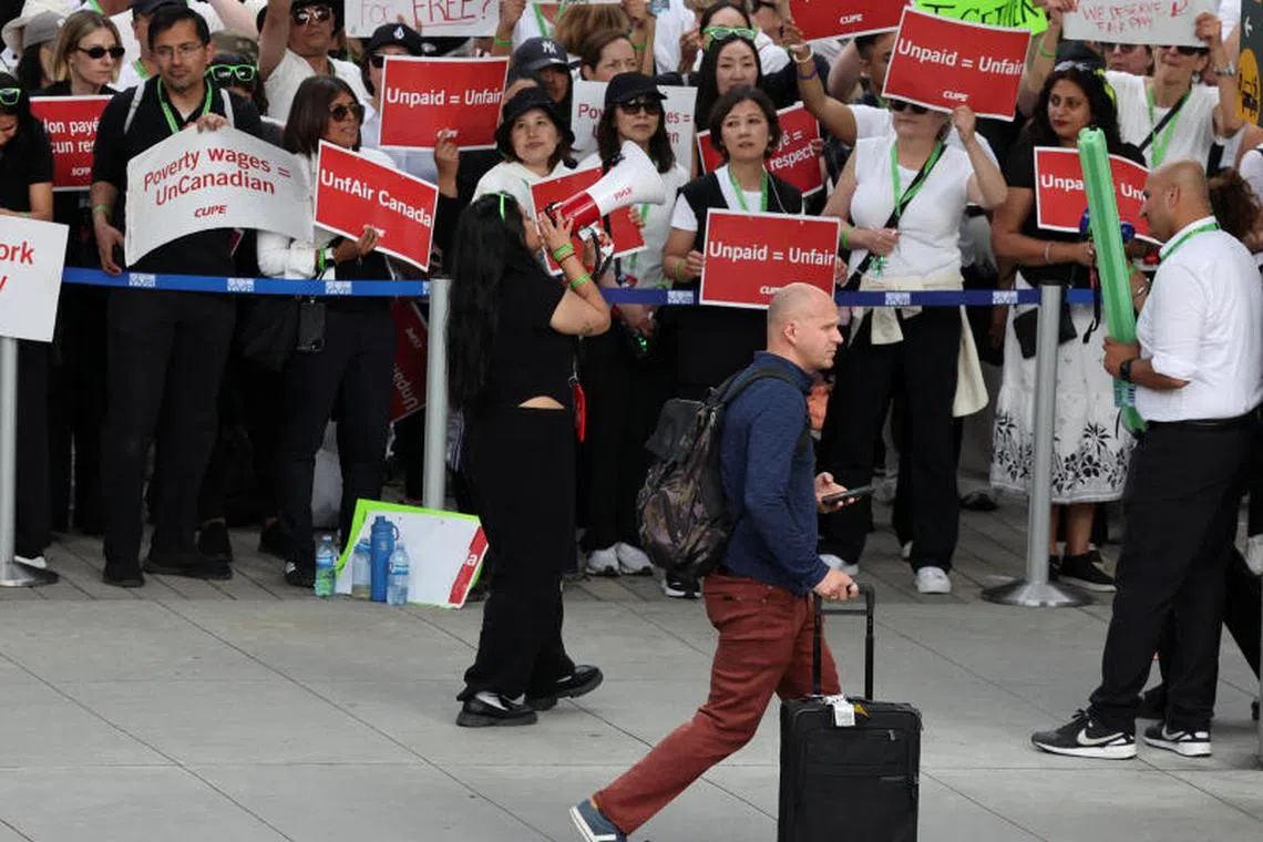 Roughly 10,000 flight attendants walked off the job after midnight on Saturday, prompting cancellations that have impacted around half a million people.