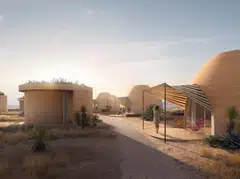 El Cosmico is building 43 new hotel units and 18 residential homes over 16 hectares – all with a 3D printer. 
