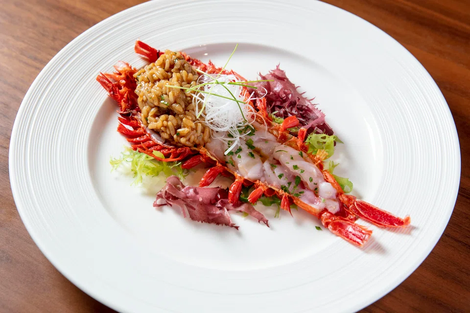 Carabinero prawns with miso risotto