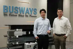Busways chief executive officer Martin Toh (left) with founder and chairman Sunny Chong.